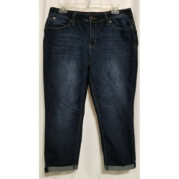 Cuffed Ankle Jeans 14P Royalty WannaBettaButt? - Picture 1 of 7